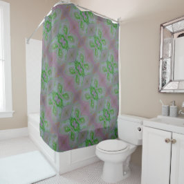 Watermelon Acrylic Pour Inspired Shower Curtain Duschvorhang