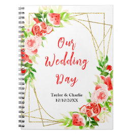 Watermelon and Pomegranate Wedding Planner Notizblock
