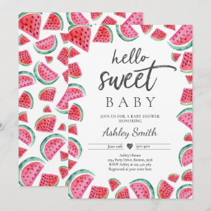 Watermelon Baby Dusche Sommer Fruchtsäfte Dusche Einladung