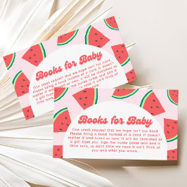Watermelon Baby Shower Books for Baby Begleitkarte