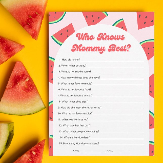 Watermelon Baby Shower kennt Mommy Best Card Einladung (Von Creator hochgeladen)