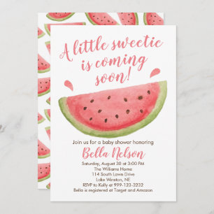Watermelon Babydusche Einladung