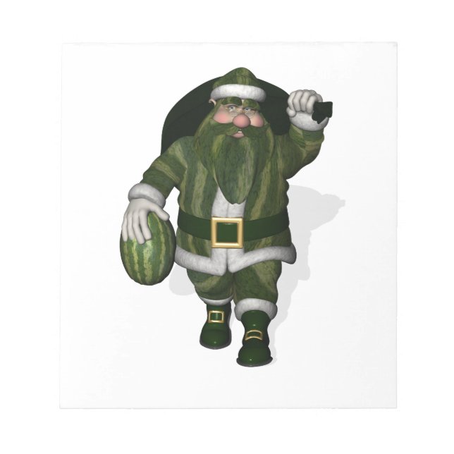 Watermelon Bauer Santa Claus Notizblock (Vorderseite)