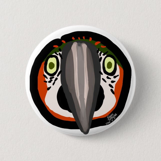 Watermelon birb "Kiwi" Button (Vorderseite)