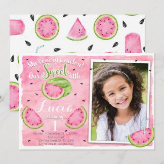Watermelon Birthday Einladung