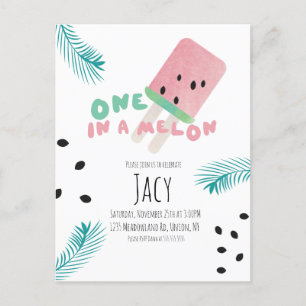 Watermelon Birthday Girl / One in a Melon Postkarte