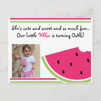 Watermelon Birthday Invest Einladung