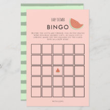 Watermelon Birthday Party Bingo Game