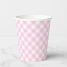 Watermelon Birthday Party Pink Gingham Kariert Pappbecher