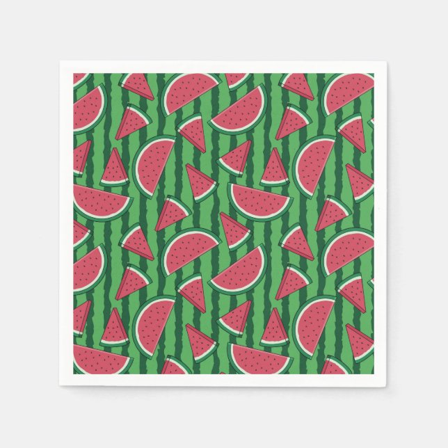 Watermelon Birthday Party Serviette (Vorderseite)