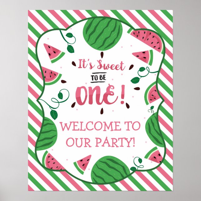 Watermelon Birthday Poster (Vorne)