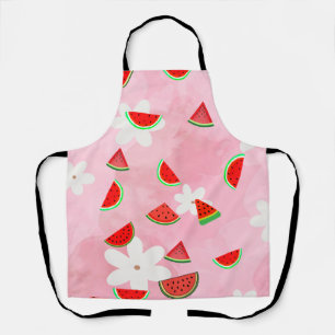 "Watermelon Bloom - Fun Summer Floral Pattern" Schürze