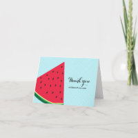 Watermelon Blue Fun Summer Fruit Fold Vielen Dank