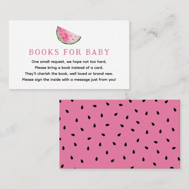 Watermelon Books for Baby Begleitkarte (Vorne/Hinten)
