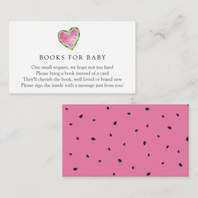 Watermelon Books for Baby insert card (Vorne/Hinten)