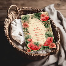 Watermelon Botanical Garden Baby Shower