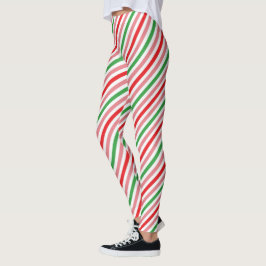 Watermelon Candy Cane Muster Leggings