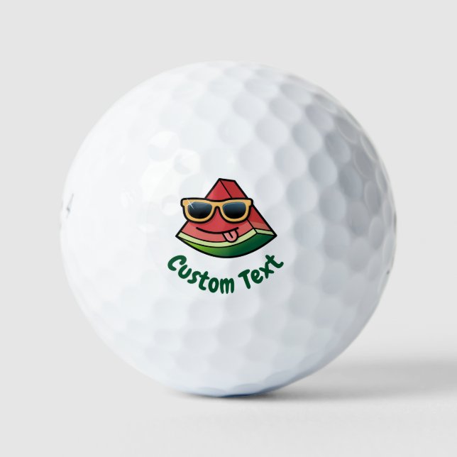 Watermelon Cartoon Golf Balls Golfball (Vorderseite)