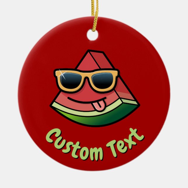 Watermelon Cartoon Keramik Keramik Ornament (Vorne)