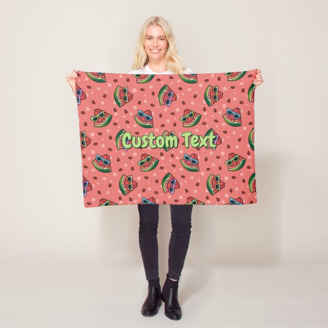 Watermelon Cartoon Pattern Fleece Blankon (Beispiel)