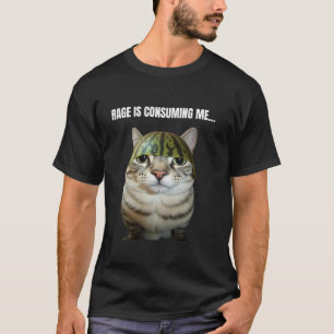 Watermelon Cat Albern Cat Meme Rage konsumiert mic T-Shirt