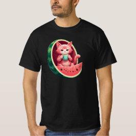 Watermelon Cat Coffee Break T-Shirt