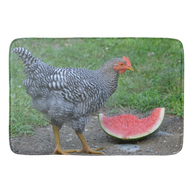 Watermelon Chicken Bath Mat Badematte (Vorderseite)