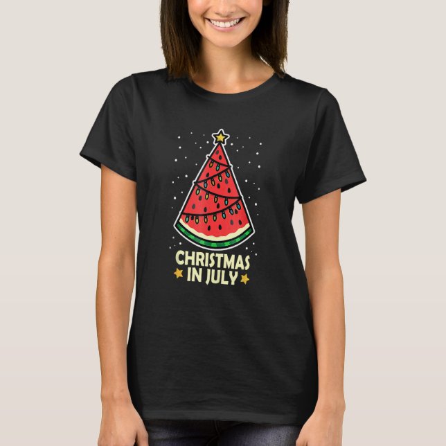 Watermelon Christmas In July Women Men T-Shirt (Vorderseite)