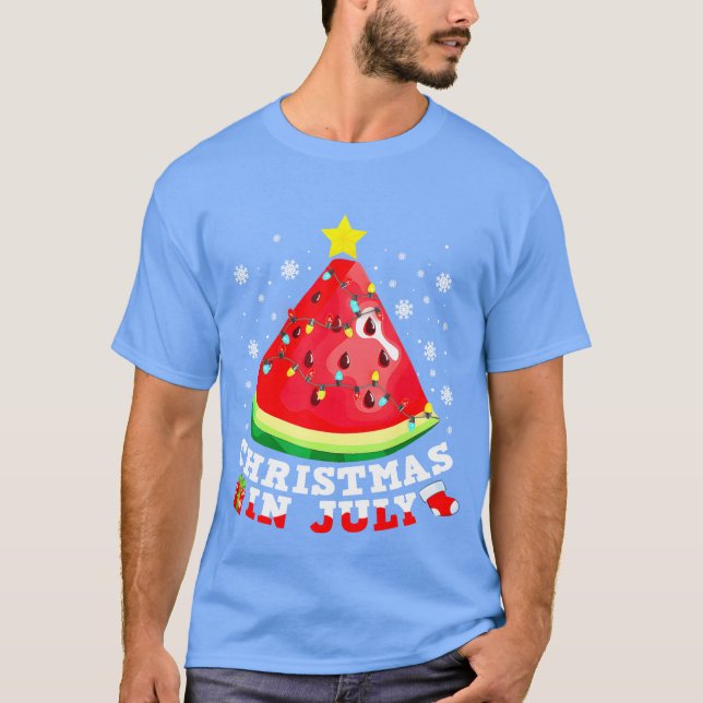 Watermelon Christmasree Weihnachten im Juli Junge T-Shirt (Vorderseite)