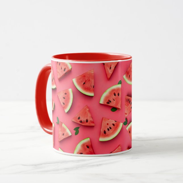Watermelon Coffee Mug Vibrant Design Tasse (Vorderseite Links)