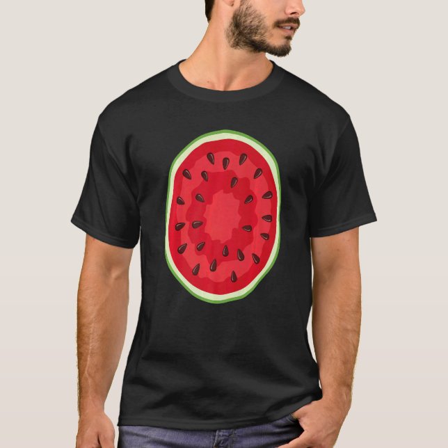 Watermelon Costume Crew   Halloween Costume Fruit T-Shirt (Vorderseite)