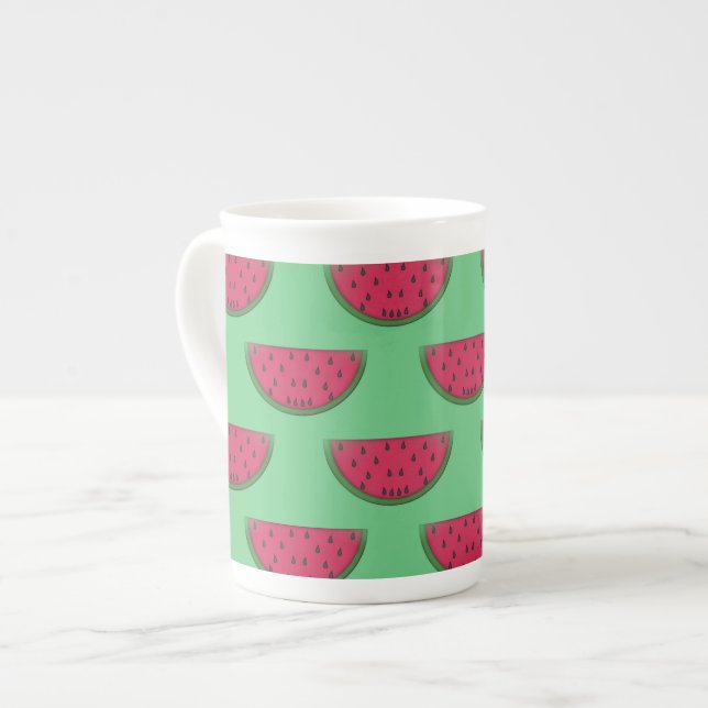Watermelon Design Bone China Tasse (Vorderseite Links)