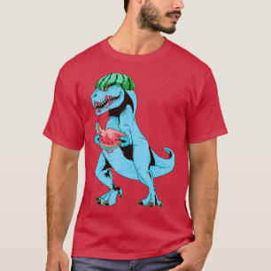 Watermelon Dinosaur Ein in einem Melon Rex Sommer  T-Shirt