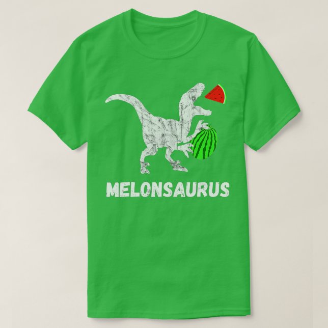 Watermelon Dinosaurier Funny Melon Dino Sommerfrüc T-Shirt (Design vorne)