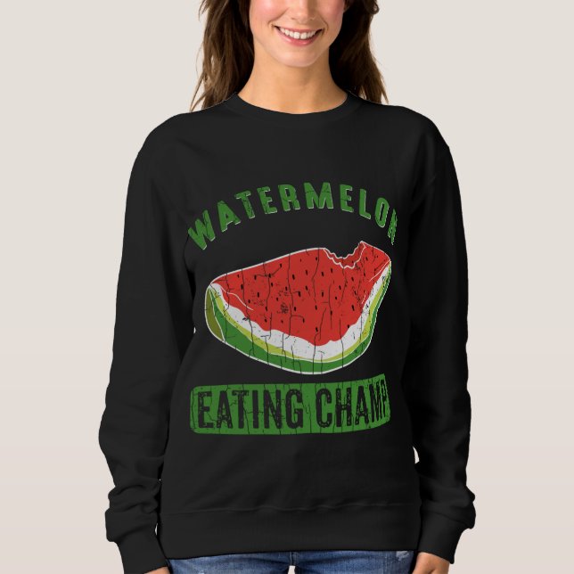 Watermelon Eating Champ Funny Summer Frucht Lover  Sweatshirt (Vorderseite)