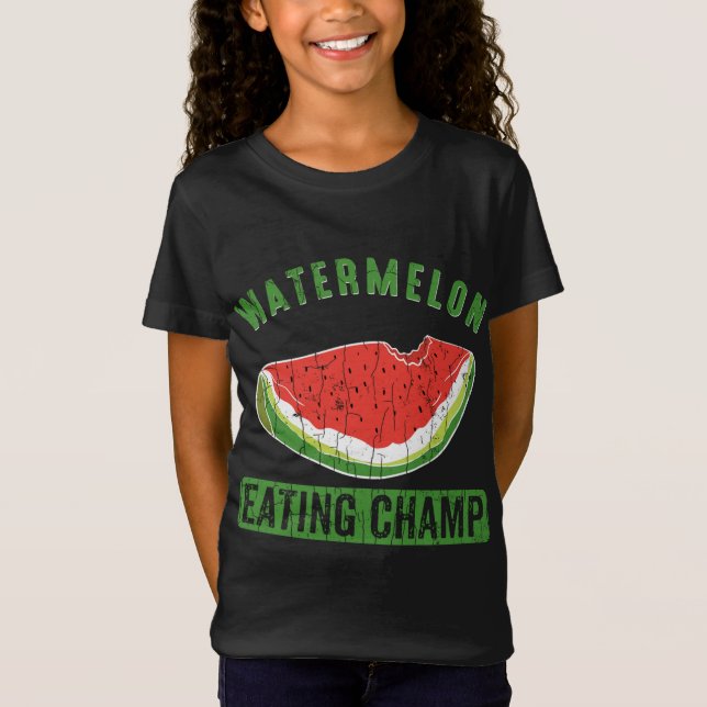 Watermelon Eating Champ Funny Summer Frucht Lover  T-Shirt (Vorderseite)