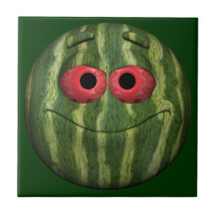 Watermelon Emoticon Fliese