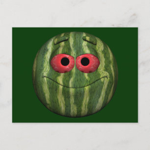 Watermelon Emoticon Postkarte