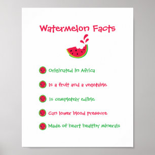 Watermelon Fakten Poster
