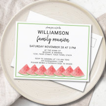 Watermelon Family Wiedersehen Einladung Postkarte