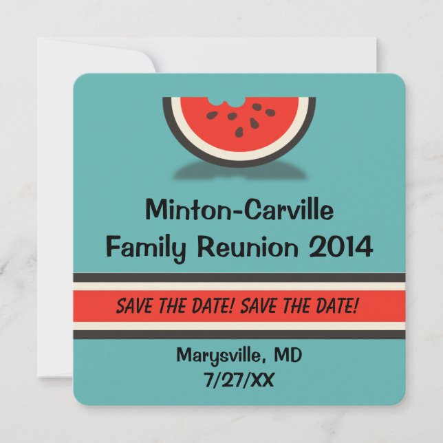 Watermelon Family Wiedersehen Save the Date (Vorderseite)
