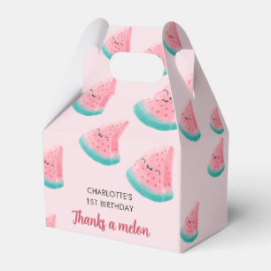 Watermelon First Birthday Dank an Melon Geschenkschachtel