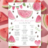 Watermelon First Birthday Milestone Geburtstag