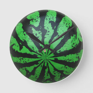 Watermelon Football / Soccer Ball Runde Wanduhr