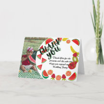 Watermelon Foto Geburtstagskarte