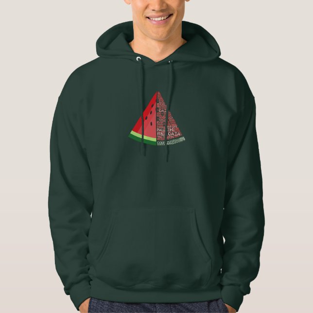 Watermelon Free Gaza Free Palestine Cloud Word Hoodie (Vorderseite)