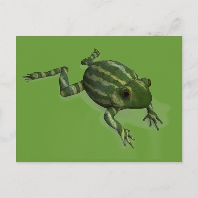 Watermelon Frog Postkarte (Vorderseite)