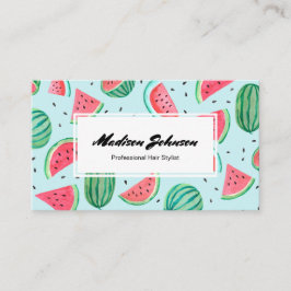 Watermelon Frucht Monogram Custom | Visitenkarten Visitenkarte