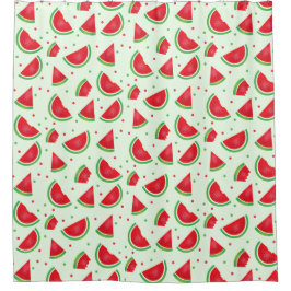 Watermelon Frucht Muster Melon Sommerzeit Grün Duschvorhang