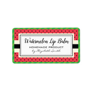 Watermelon Fruchtgeschmack hausgemachte Lippenbals Adressaufkleber